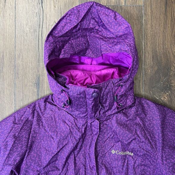 Columbia Womens Outer West Interchange Bright Plum Medium 3-in-1 Jacket SZ SM - Picture 2 of 8